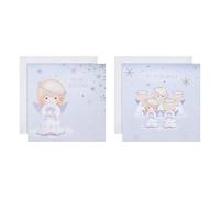 Hallmark Boxed Charity Christmas Cards - Pack of 16 in 2 Festive Angel Designs, Multicoloured, 25572292