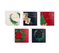 Hallmark Charity Christmas Cards, Boxed Cards, Pack of 30, 5 Festive Wreath Designs