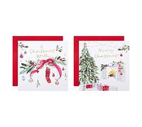 Hallmark Charity Christmas Cards, Boxed Cards, Traditional Wish Designs, Pack of 16, 2 Designs
