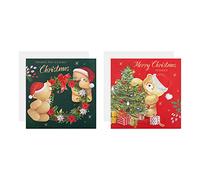 Hallmark Charity Christmas Cards - Pack of 16 in 2 Festive Forever Friends Designs