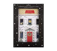 Hallmark Charity Christmas Cards, Pack of 5 White House with Festive Decorations, Pop Up Christmas card, White, Gold