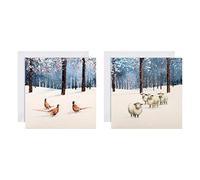 Hallmark Charity Christmas Cards, Boxed Cards, Traditional Winter Scene Designs, Pack of 16