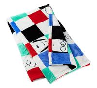Hallmark Checkered PEANUTS Blanket, PEANUTS Gifts, SNOOPY Blanket, PEANUTS Gang, Blue, Red, White, Green