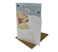 Hallmark CHRISTENING GREETING CARD WINNIE THE POOH ILLUSTRATION
