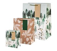 Hallmark Christmas Assorted Gift Bag Pack - 3 Bags in 3 Festive Designs