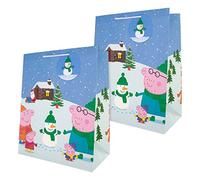 Hallmark Christmas Bag Pack - 2 Large Gift Bags in 1 Peppa Pig Design