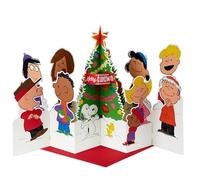 Hallmark Christmas Card, 3D and Pop Up Christmas Card, Peanuts Comics, Charlie Brown, Snoopy, Christmas tree
