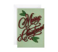 Hallmark Christmas Card, 3D Effect Lettering, Classic Message