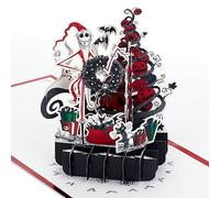 Hallmark Christmas Card, 3D Pop-Up, Nightmare Before Christmas, Red, Black