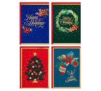 Hallmark Christmas Card Assortment Festive Foil (40 Cards and Envelopes)