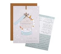 Hallmark Christmas Card - Cute Photo Frame Bauble Design with Multi-Recipient Sticker Sheet