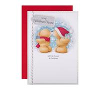 Hallmark Christmas Card for Fiancé, Forever Friends Kiss, 25561380 | 22.8 X 15.9 Cm, 3D Design with Patterned String, Recyclable, Red Envelope, Single