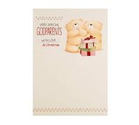 Hallmark Christmas Card for Godparents - Cute Forever Friends Design