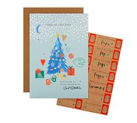 Hallmark Christmas Card for Grandad - Classic Tree Design with Customisable Caption, Multicoloured, 25558890