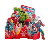 Hallmark Christmas Card for Grandson - 3D Pop-out Marvel Avengers Design