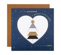 Hallmark Christmas Card for Husband - Classic 3D Effect Christmas Tree Design