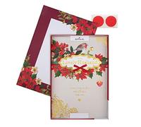 Hallmark Boxed Christmas Card for Husband - Traditional Robin and Foliage Design, 25575219, Multicoloured