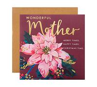 Hallmark Christmas Card for Mother - Classic Illustrated Seasonal Floral Design