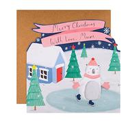 Hallmark Christmas Card for Mum - Cute Winter Skating Design