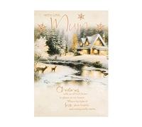 Hallmark Christmas Card For Mum - Thomas Kinkade Design