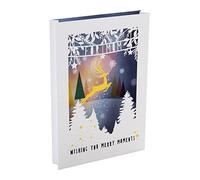 Hallmark Christmas Card For Mum, Traditional, 3D Shadow Box Design | Measures 22.1 Cm by 15.2 Cm by 2.5 Cm, Fully Recyclable, White Envelope Included, 3D Shadowbox Deer Card Design (25572419)