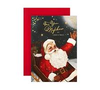 Hallmark Christmas Card for Nephew - Classic Santa Design