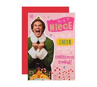 Hallmark Christmas Card for Niece - Funny Warner Bros Elf Design