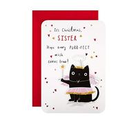 Hallmark Christmas Card for Sister - Cute A-meowzing Cat Design