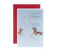 Hallmark Christmas Card For Someone Special - Cute Dog Illustration Design