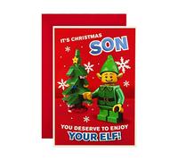 Hallmark Christmas Card for Son - Contemporary Lego Design