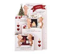 Hallmark Christmas Card for Wife, Cute 3D & Pop-up Design with Heartfelt Verse, Cute Bears, Red