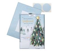 Hallmark Christmas Card, Girlfriend, Winter Scene, Tree Design | 30.5x21.9cm, Recyclable, Gift Box, Paper Insert, Foil, 3D, Star Gem, Seals