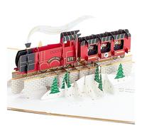 Hallmark Christmas Card, Harry Potter Christmas Card, 3D & Pop Up Card, Hogwarts Express, Red