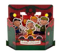 Hallmark Christmas Card, Peanuts Gang, Musical, Light Up, 3D Pop Up, Red | Features 3D Pop-out Design, Plays Peanuts Voices, Lights Up, 16x18x11cm, Red Envelope