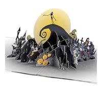 Hallmark Christmas Card, The Nightmare Before Christmas Card, 3D & Pop Up Card, With Gold Foil Details, Black, Navy