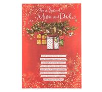 Hallmark Christmas Card to Mum & Dad 'Loving Wishes' - Medium