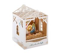 Hallmark Christmas Card - Traditional 3D Pop-Up All is Calm Nativity Scene Design