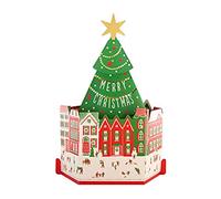 Hallmark Christmas Card - Traditional Pop-up 3D Tree Design | Measures 33cm by 22.5cm by 13.5cm, Traditional Design, Fully Recyclable, Bright Red Envelope