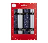 Hallmark Christmas Crackers, 2 Silver & Blue Starry Sky Designs, Pack of 12 in 2 Designs, Snakes & Ladders, Silver & Blue