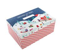 Hallmark Christmas Eve Box for Kids - Father Christmas and Snowman Illustrated Design