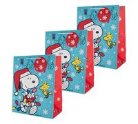 Hallmark Gift Bags, Large Gift Bags for Presents, Snoopy & Woodstock Gift Bags, Peanuts Comics, Christmas, Pack of 3