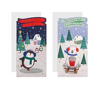 Hallmark Christmas Money Wallet Pack, 6 Cards, 2 Cute Designs, Various