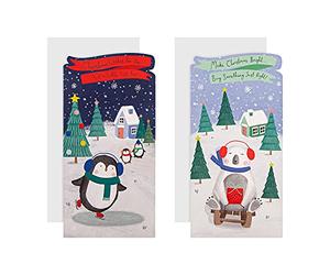 Hallmark Christmas Money Wallet Pack from 6 Cards in 2 Cute Designs,Various,25562431