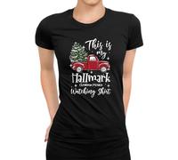 Hallmark Christmas Movies Women's T-Shirt, black, L