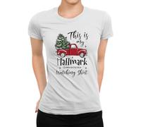 Hallmark Christmas Movies Women's T-Shirt, White, L
