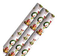 Hallmark Christmas Wrapping Paper, Pack of 3, How the Grinch Stole Christmas Wrap, 4M Each, 1 The Grinch Design, Gift Wrap