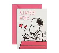 Hallmark Classic PEANUTS SNOOPY 'Best Wishes' Thinking Of You Card
