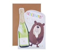 Hallmark Congratulations Celebrate card - All About Gus Die Cut Illustrated Design