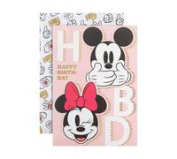 Hallmark Contemporary Disney Mickey Mouse & Minnie Mouse 'HBD' Birthday Card