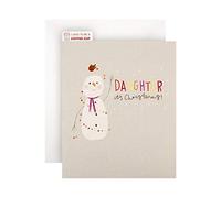 Hallmark Croppers CupCycled Christmas Card for Daughter - Cute Snowman Design